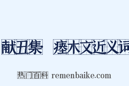 献丑集·瘗木文近义词是什么意思的图片